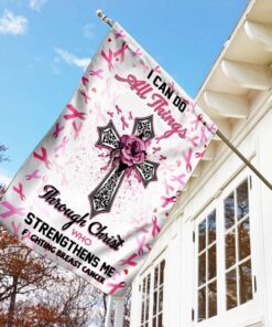 fighting breast cancer flag 5527