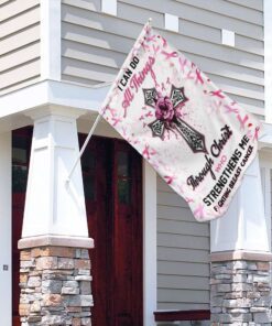 fighting breast cancer flag 7561
