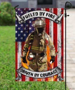 firefighter fueled by fire driven by courage flag 1884