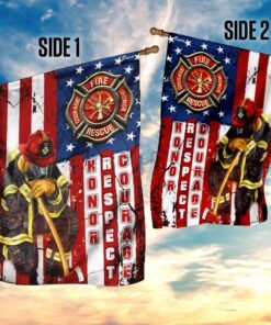 firefighter honor respect courage flag 1482