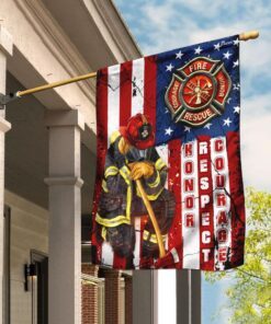 Firefighter - Honor Respect Courage Flag