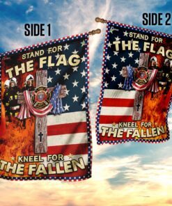 firefighter stand for the flag kneel for the fallen flag 7295