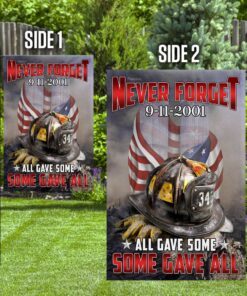 firefighter 343. never forget 9 11 2001 flag 1514