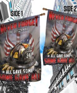 firefighter 343. never forget 9 11 2001 flag 4970