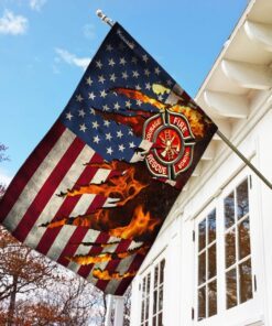 firefighter american flag 1093