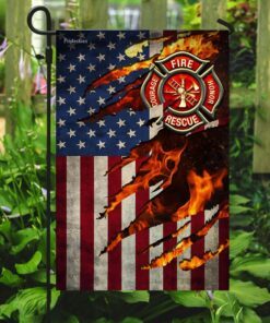firefighter american flag 2989