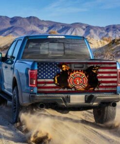 firefighter american truck tailgate decal sticker wrap 5600