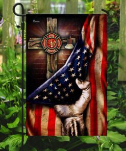 firefighter christian cross flag 2067
