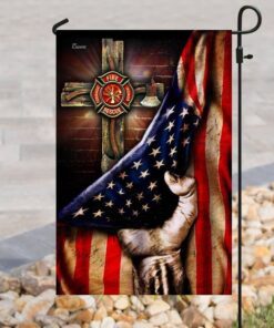 firefighter christian cross flag 3434