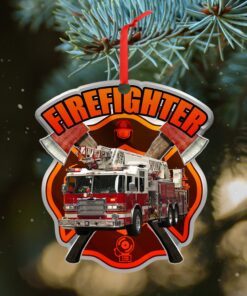 firefighter custom shaped ornament ant282o 4338