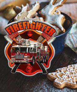 firefighter custom shaped ornament ant282o 4916