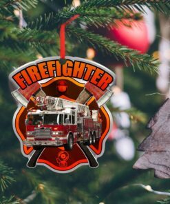 firefighter custom shaped ornament ant282o 5034