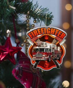 firefighter custom shaped ornament ant282o 5159