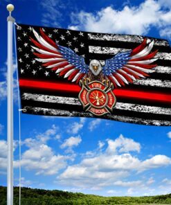 Firefighter Flag Back The Red THB3438GF