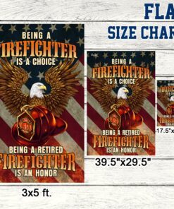 firefighter flag being a retired firefighter is an honor flag qtr188f 1999