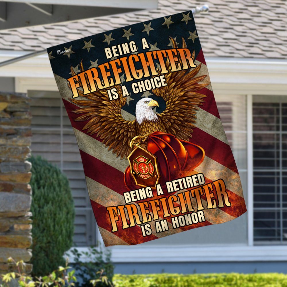 Firefighter Flag Being A Retired Firefighter Is An Honor Flag QTR188F - Image 4