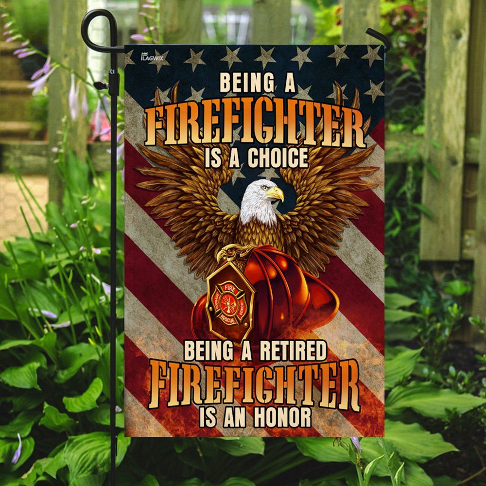 Firefighter Flag Being A Retired Firefighter Is An Honor Flag QTR188F - Image 6
