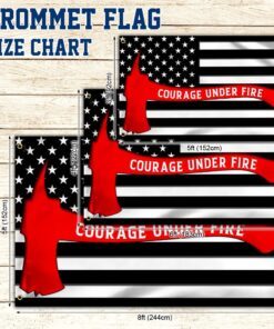 firefighter flag courage under fire firefighter american grommet flag qtr153gf 3566