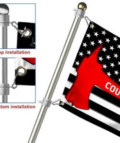 firefighter flag courage under fire firefighter american grommet flag qtr153gf 4348