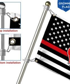 firefighter flag fire department grommet flag trv1569gf 6558
