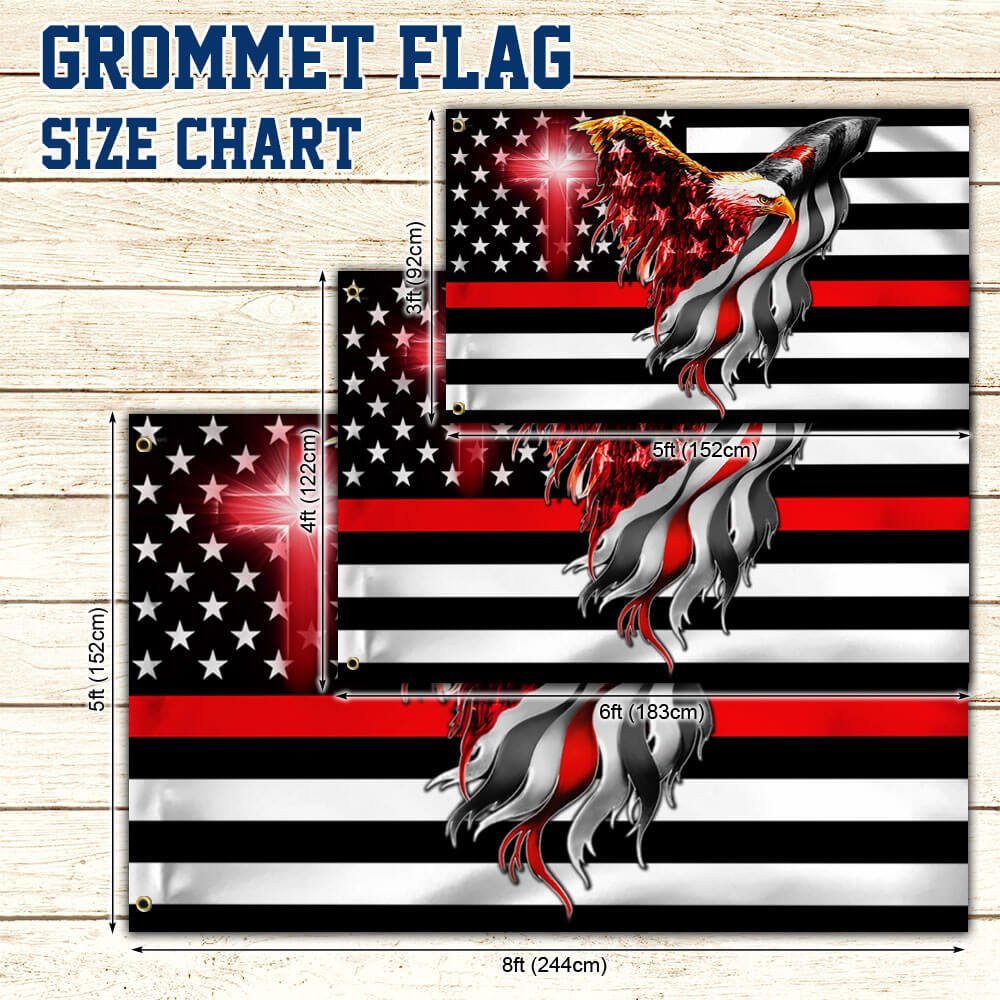 Firefighter Flag The Thin Red Line American Eagle Flag THB3482GFv2 - Image 5