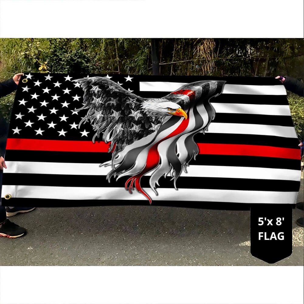 Firefighter Flag The Thin Red Line American Eagle Grommet Flag THB3482GF - Image 3