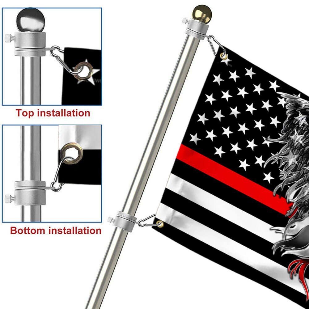 Firefighter Flag The Thin Red Line American Eagle Grommet Flag THB3482GF - Image 6