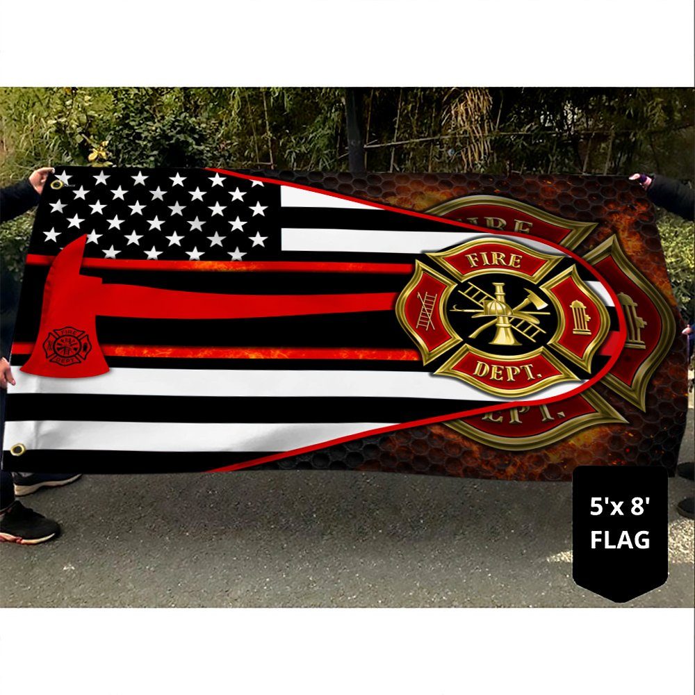 Firefighter Flag The Thin Red Line American Eagle Grommet Flag TPT239GF - Image 5