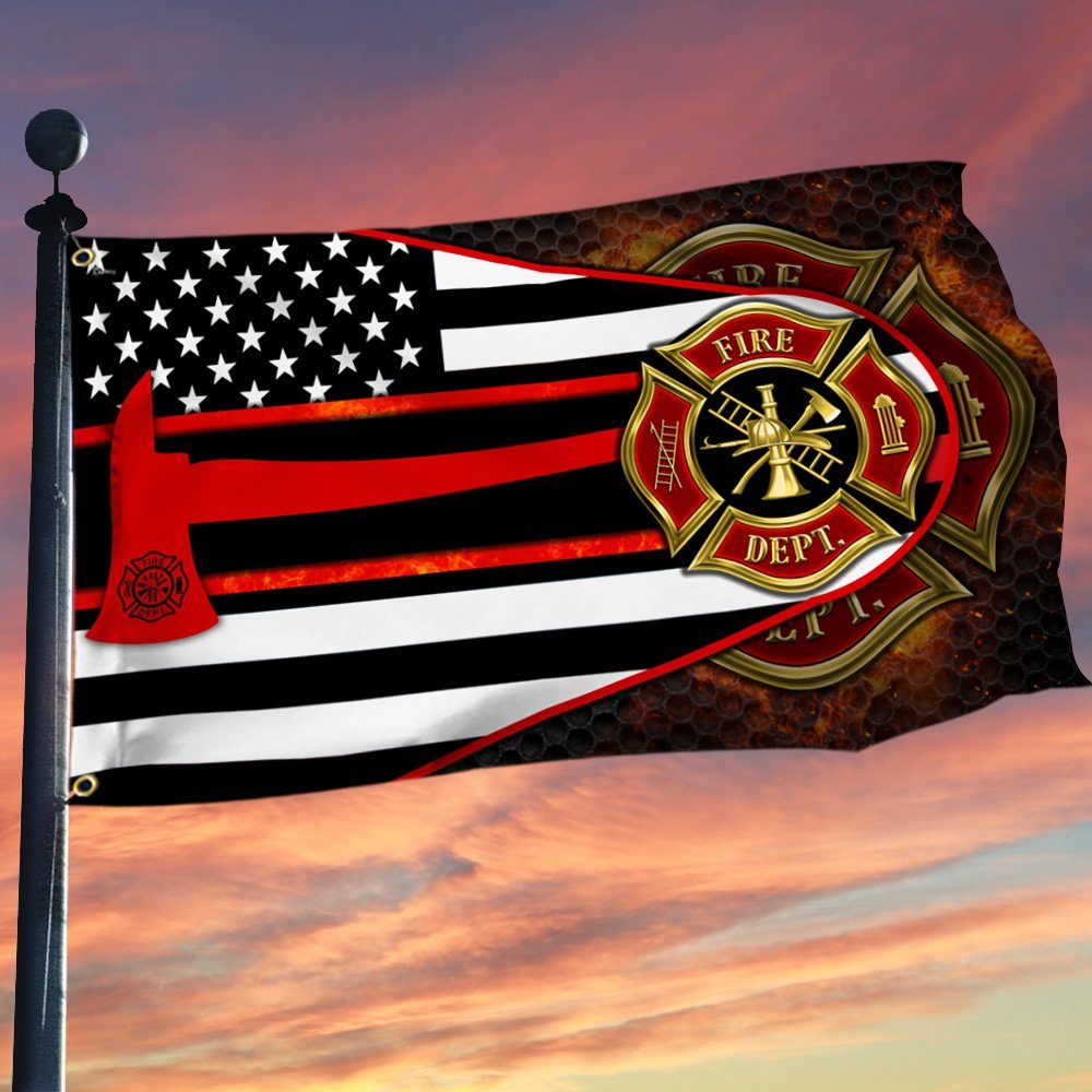 Firefighter Flag The Thin Red Line American Eagle Grommet Flag TPT239GF