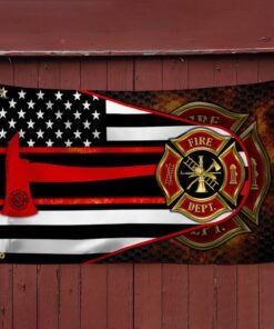 firefighter flag the thin red line american eagle grommet flag tpt239gf 5207