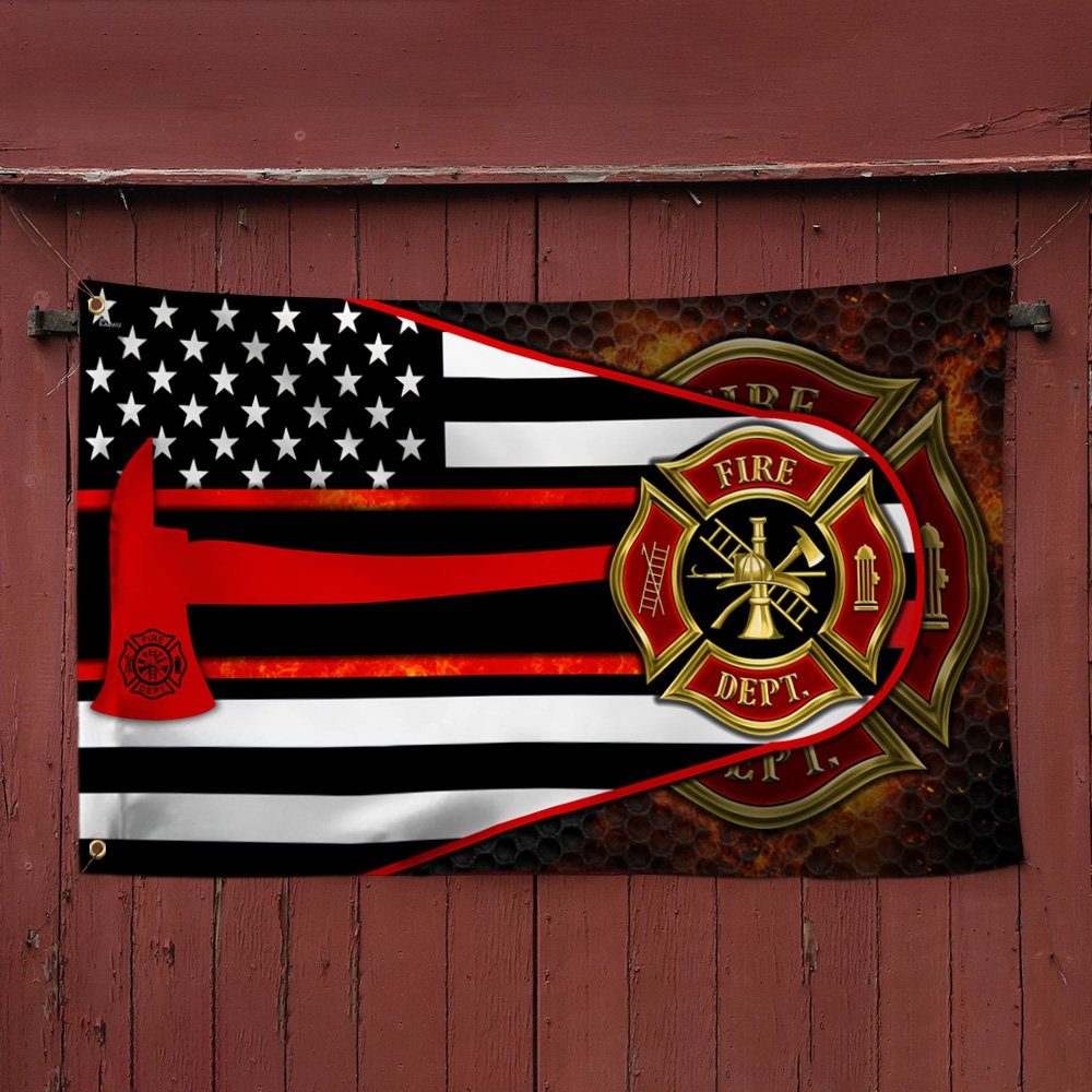 Firefighter Flag The Thin Red Line American Eagle Grommet Flag TPT239GF - Image 4