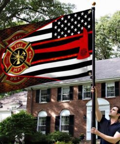 firefighter flag the thin red line american eagle grommet flag tpt239gf 6983