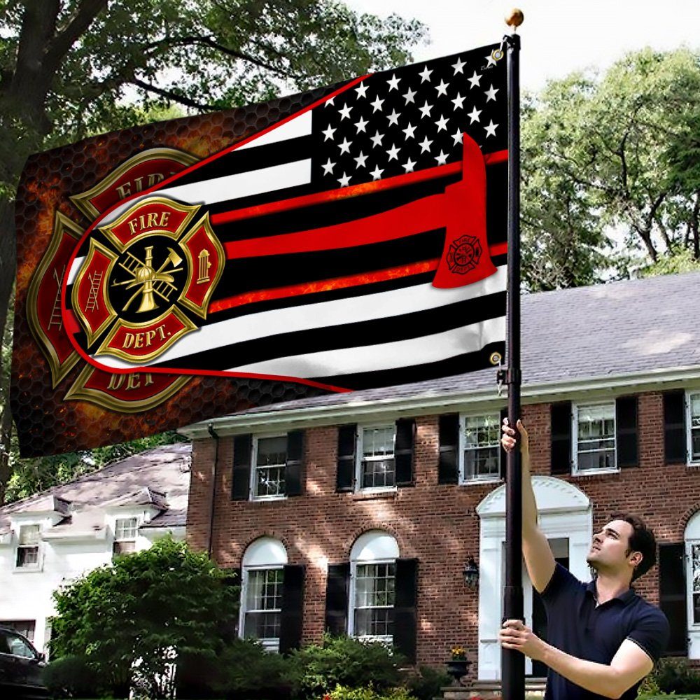 Firefighter Flag The Thin Red Line American Eagle Grommet Flag TPT239GF - Image 3