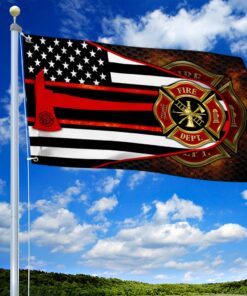 firefighter flag the thin red line american eagle grommet flag tpt239gf 8474