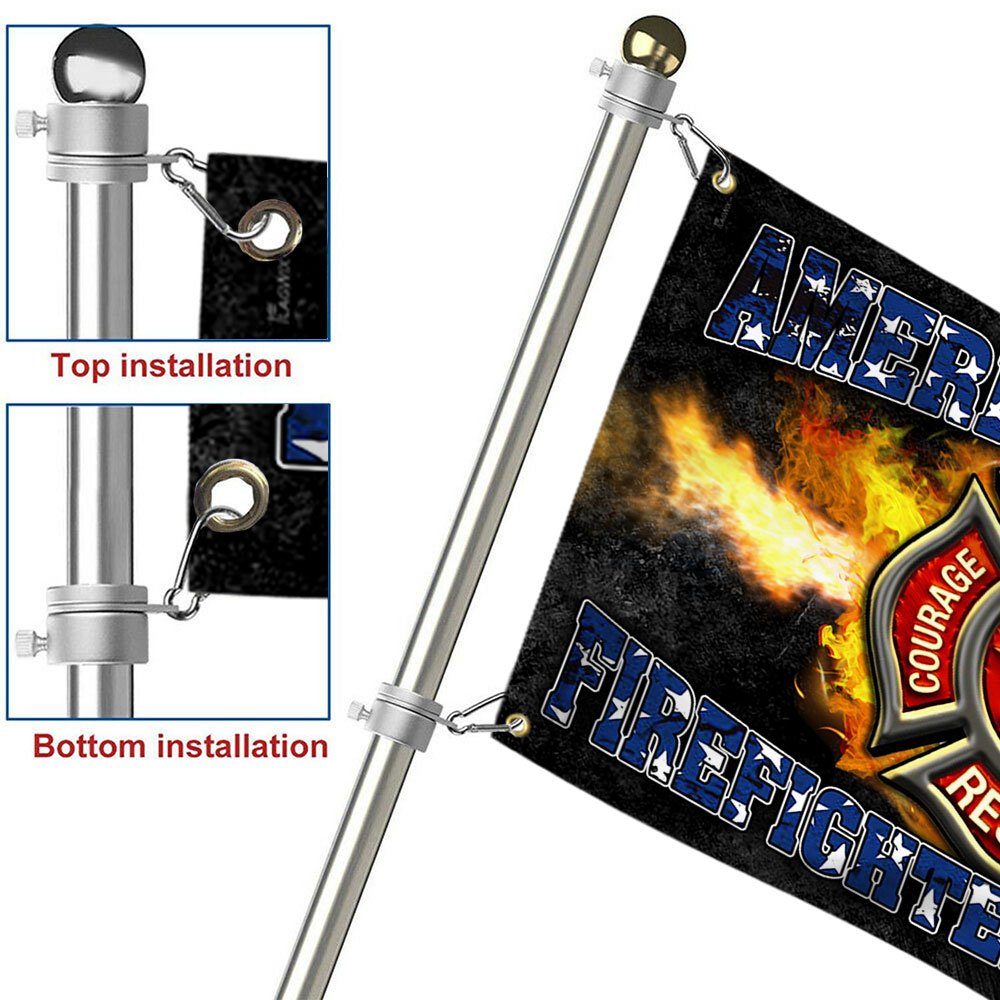 Firefighter Grommet Flag, American By Birth Firefighter By Choice QNK232GF - Image 7