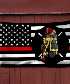 firefighter grommet flag thin red line tqn179gf 5267