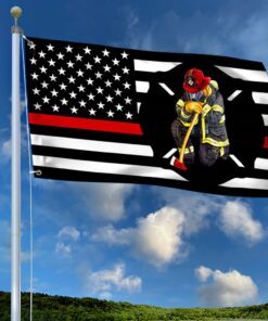 firefighter grommet flag thin red line tqn179gf 7311