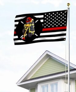 firefighter grommet flag thin red line tqn179gf 7942