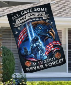 firefighter never we forget 20th anniversary 911 flag ddh2731f 1375