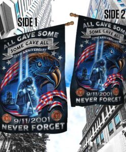 firefighter never we forget 20th anniversary 911 flag ddh2731f 5973