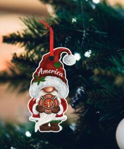 Firefighter Ornament Gnome Back The Red DBD2934O
