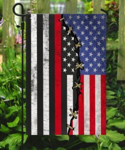 firefighter red line american flag 2266