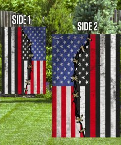 firefighter red line american flag 2758