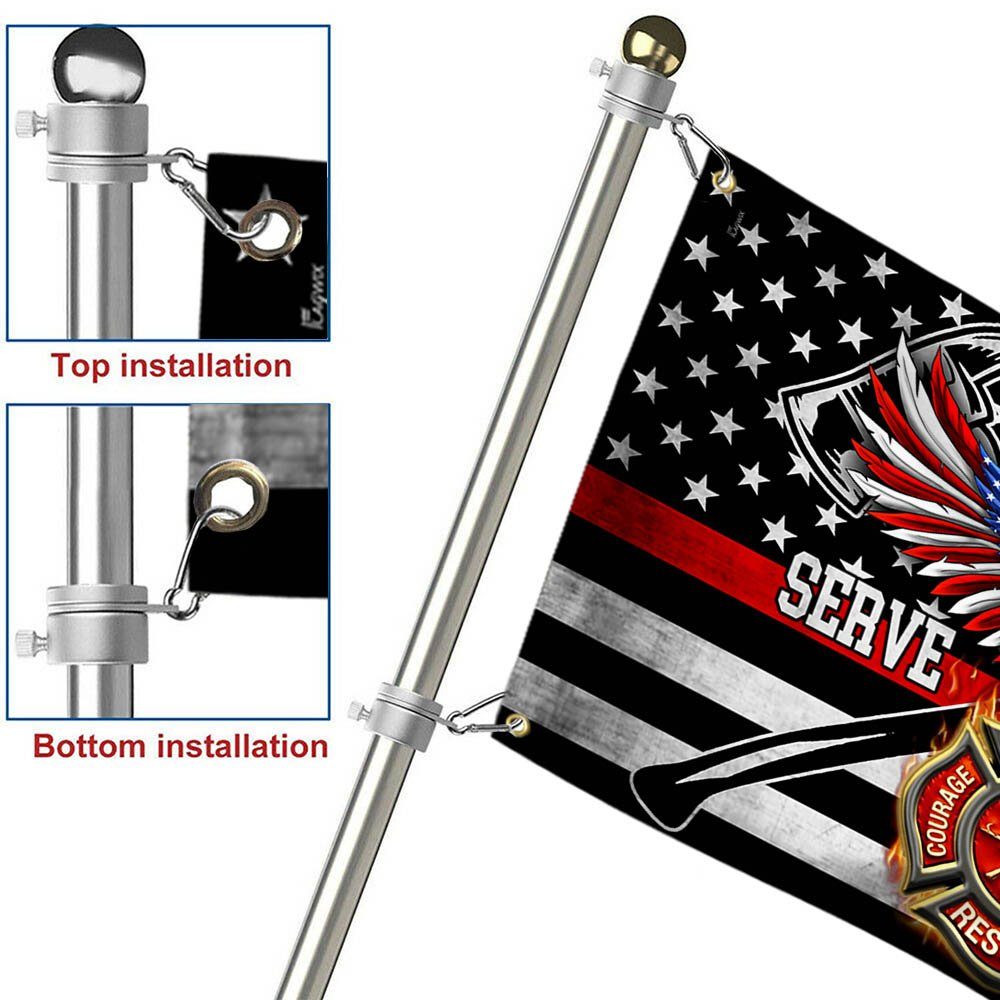 Firefighter The Thin Red Line American Eagle Grommet Flag THH3487GF - Image 6