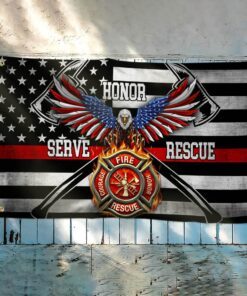 firefighter the thin red line american eagle grommet flag thh3487gf 2856