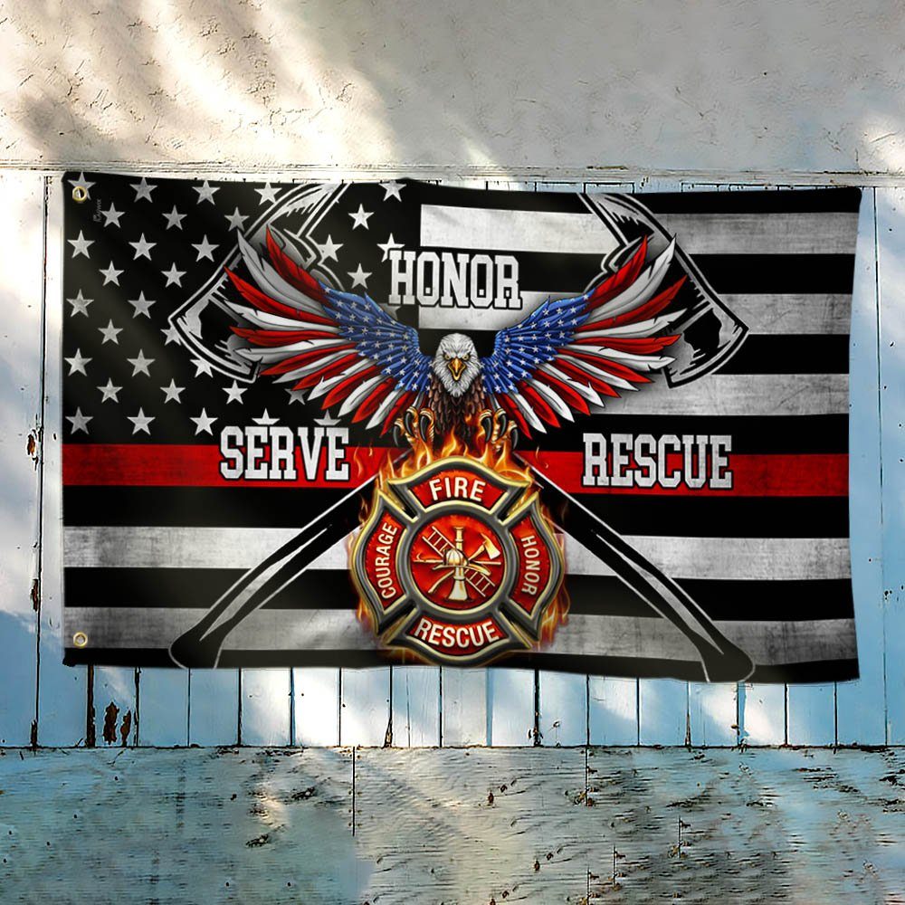 Firefighter The Thin Red Line American Eagle Grommet Flag THH3487GF - Image 3