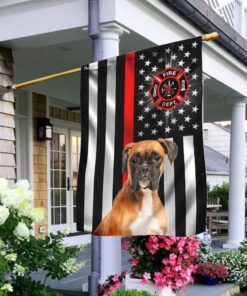 Firefighter Thin Red Line Boxer Flag
