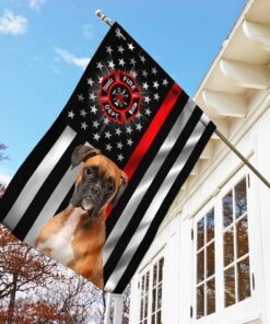 firefighter thin red line boxer flag 5377