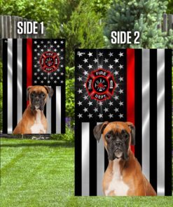 firefighter thin red line boxer flag 6266