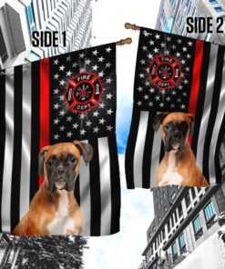 firefighter thin red line boxer flag 6478